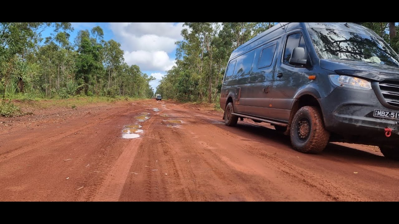 Jumbo the 4x4 sprinter travels Central Arnhem Road to Nhulunbuy Gove Peninsula NT open to 4x4 only