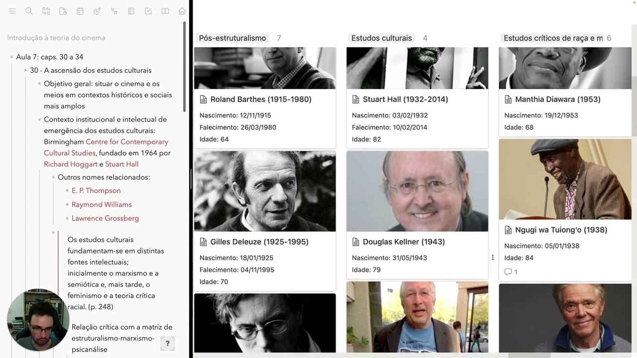 Introdução à teoria do cinema: caps. 30 a 34 - estudos culturais, cognitivismo, semiótica, Deleuze