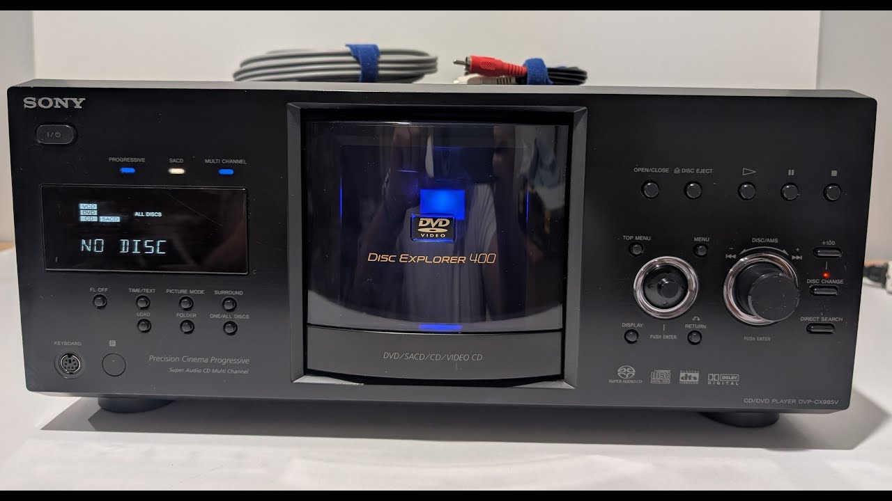 Sony 400 Disc CD/DVD Player (Model # DVP-CX985V) Testing/Ebay Listing