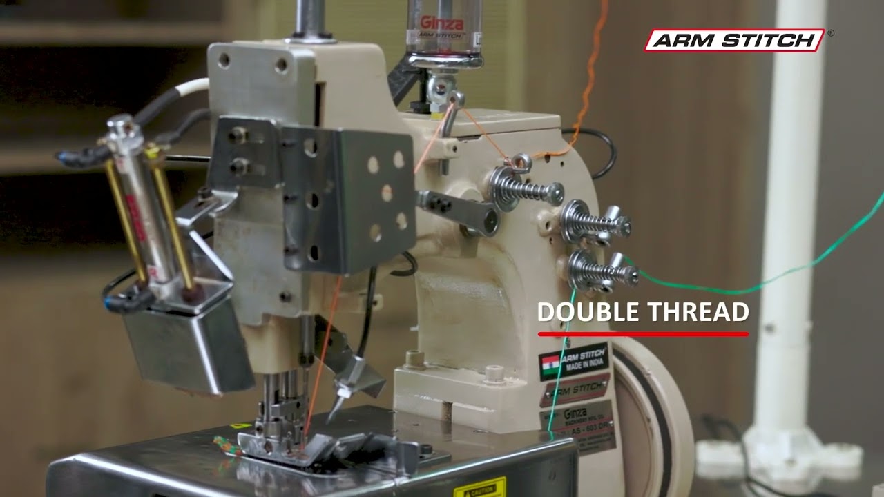 AS 603 DR: ARM STITCH Brand - 1 Needle, 2 Thread, Heavy Duty Chain Stitch Machine For FIBC/Jute Bags