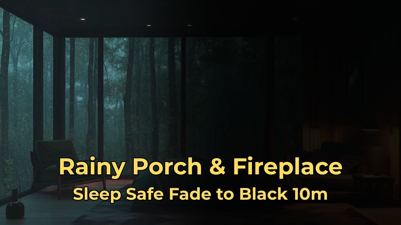 🌳 8 Hours Forest Rain Sounds (Fade to Black)