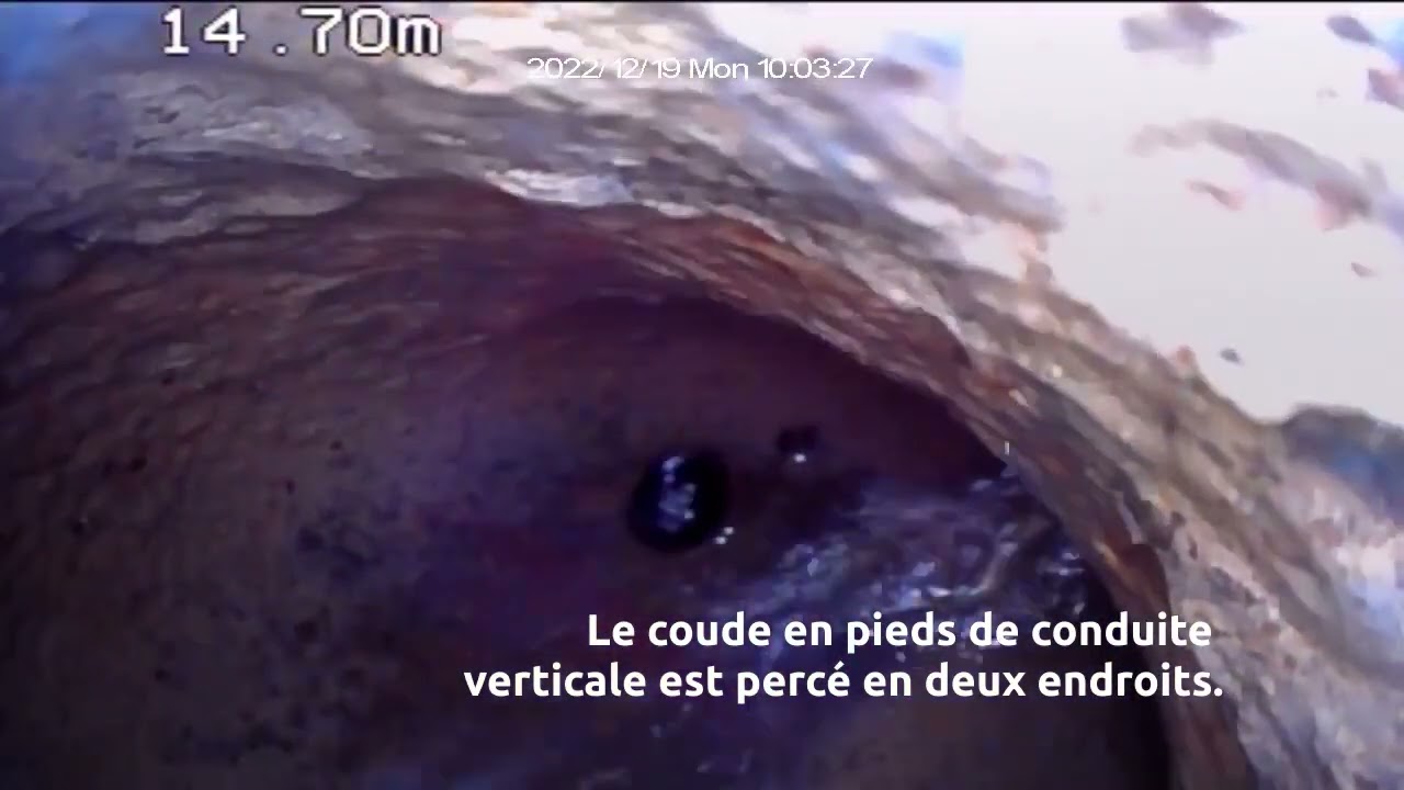Vidéo Inspection d'une conduite d'eau pluviale défectueuse à Saint-Lô