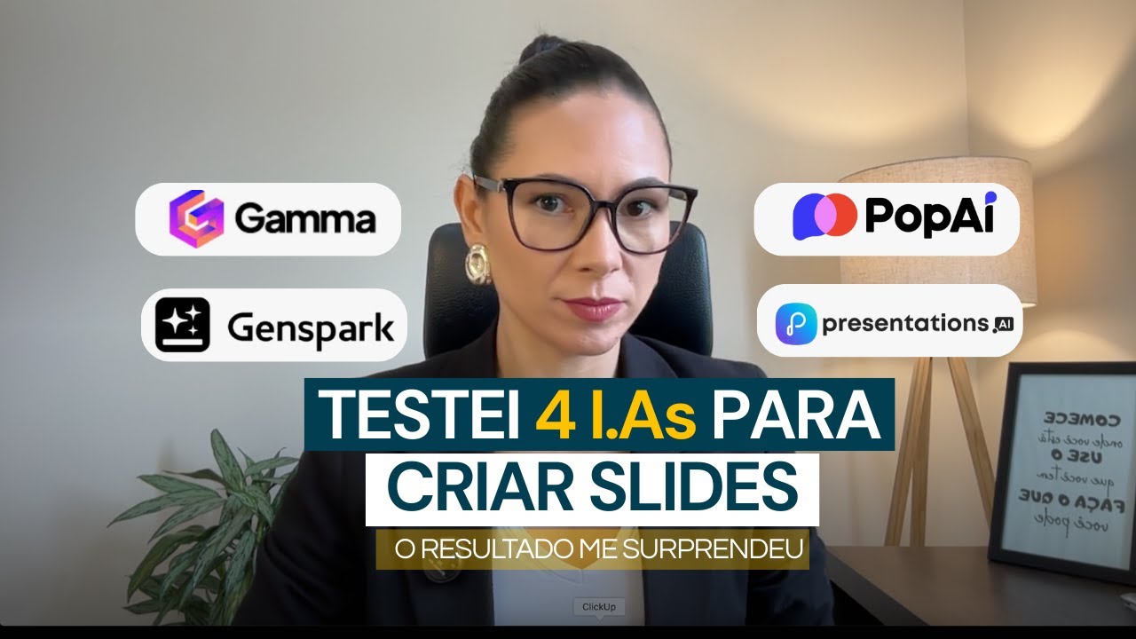 PARE DE PERDER HORAS! Testei 4 IAs para Criar Slides de Apresentação em Minutos
