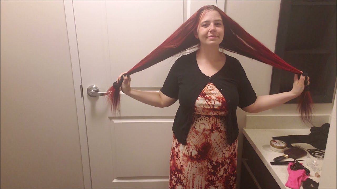 ASMR Hair Brushing Hair Play Compilation Long Red Hair No Talking
