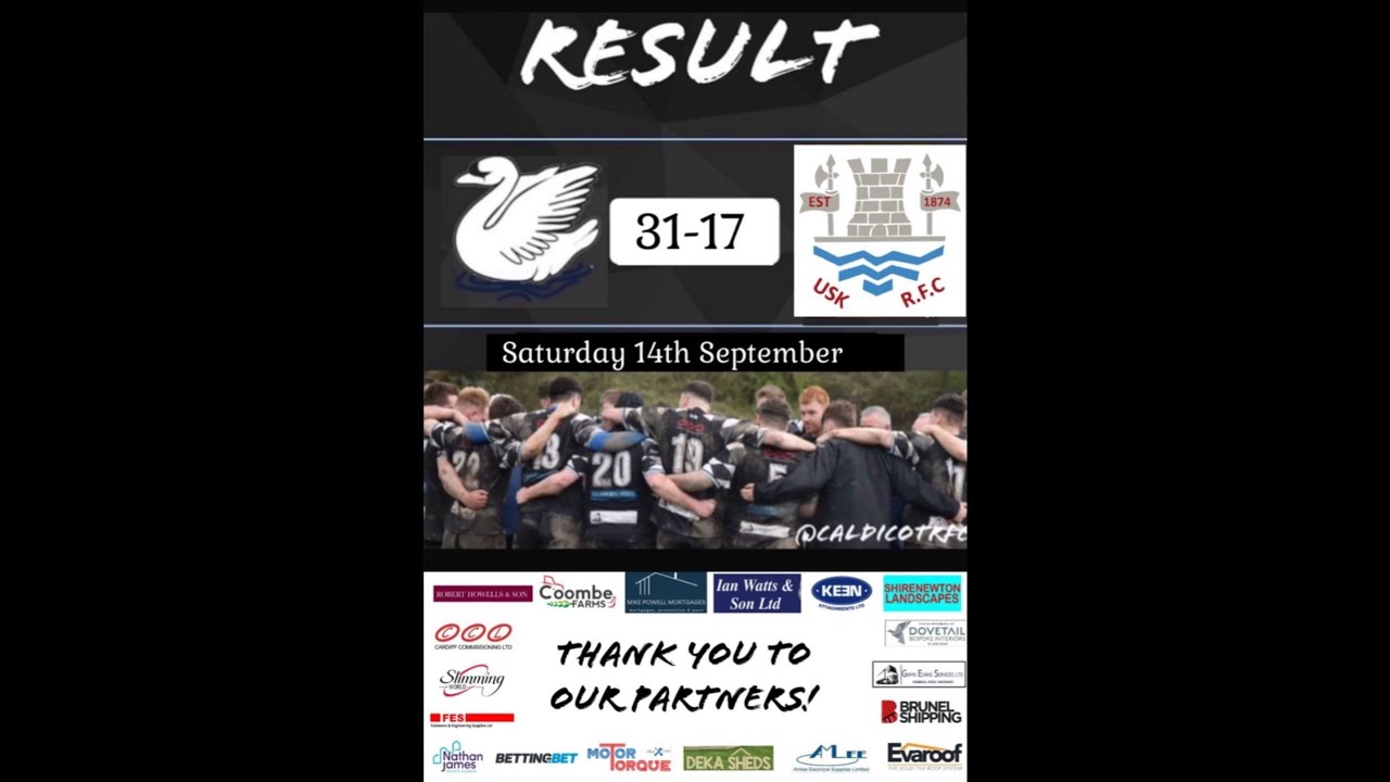 Caldicot RFC 1st XV v Usk RFC Scoring Highlights
