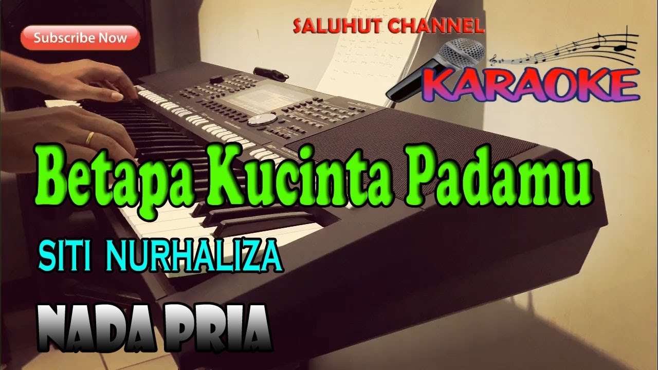AKU CINTA PADAMU [KARAOKE SLOWROCK MALAYSIA] SITI NURHALIZA ll NADA PRIA BES=DO