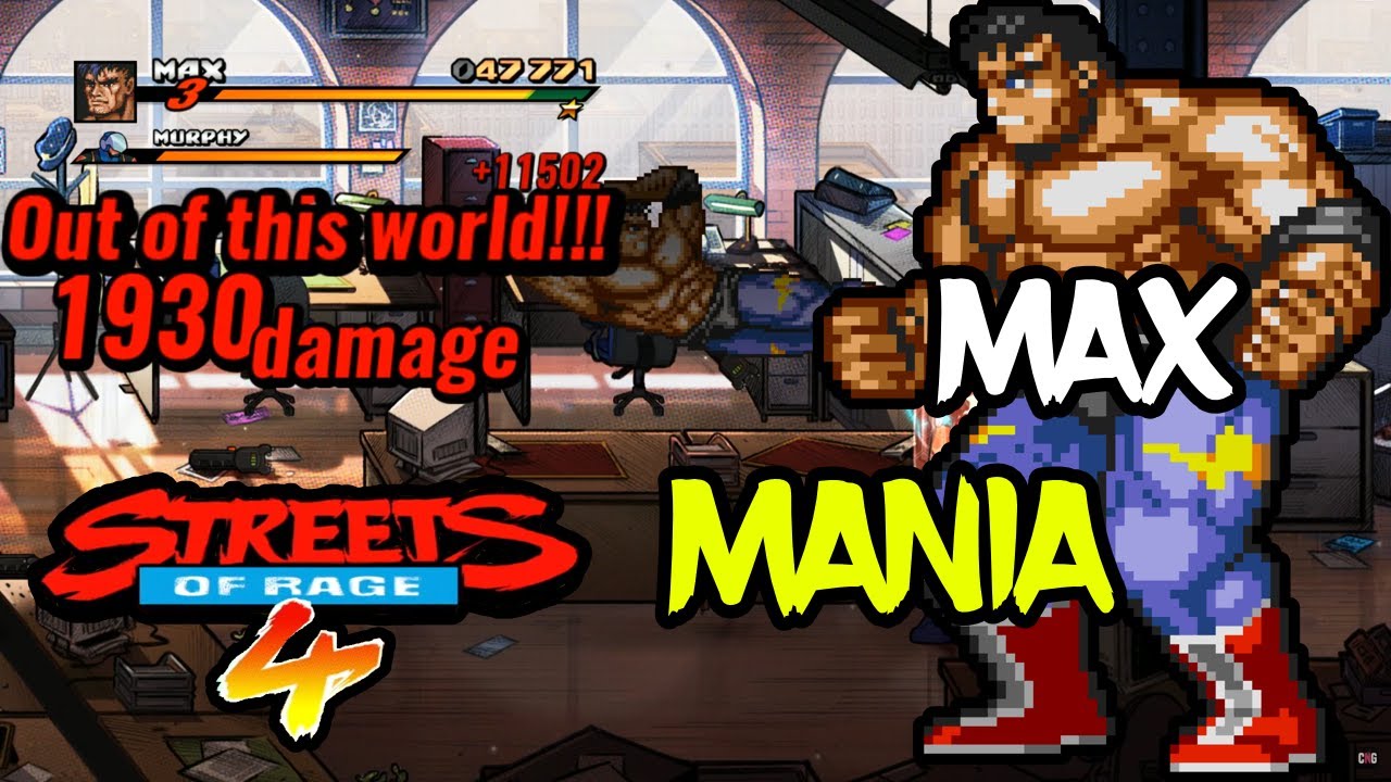 Streets of Rage 4 (v5) Arcade Gameplay - Mania - Max (SOR2)