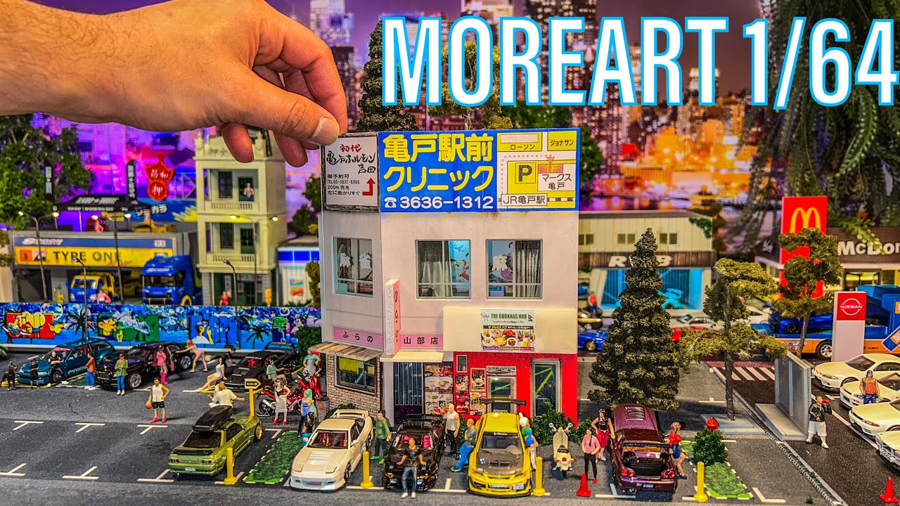 AFFORDABLE JAPANESE COMMERCIAL BUILDING DIORAMA -MORE ART HOTWHEELS DIORAMA