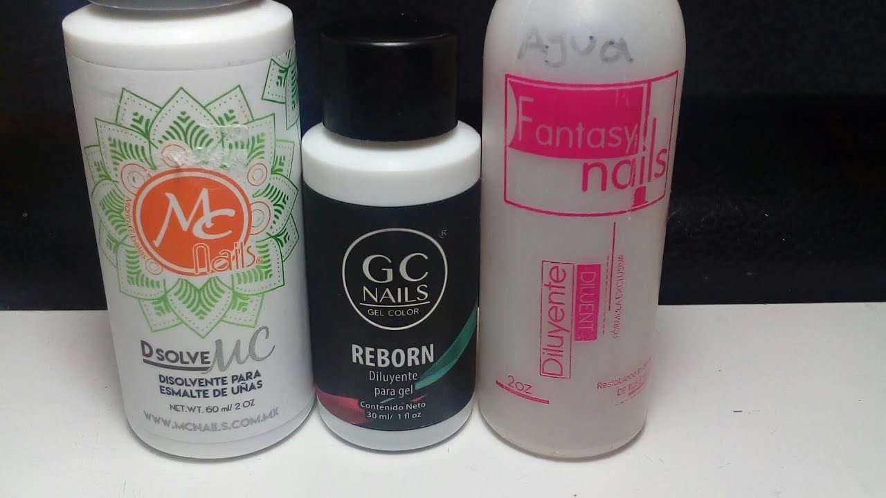 Diluyentes para GELES  y Esmaltes de diferentes marcas .Reseña