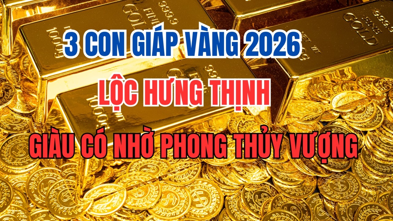 3 Con giáp vàng 2026: Tài lộc hưng thịnh - Phát giàu nhờ phong thủy vượng khí #phongthuy #tuvi2026