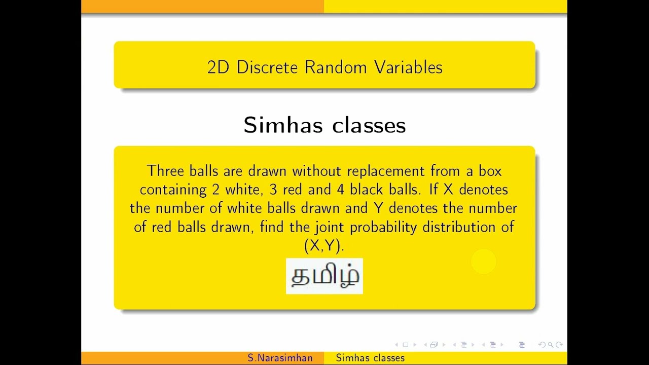 #MA3352 - Q.CODE- 70139 - Nov- Dec-23 -12a - 2D Discrete Random variables - Problem 5