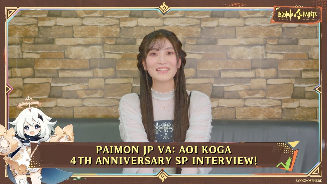 Paimon Japanese VA SP Interview 4th Anniv (Aoi Koga,) | Genshin Impact ENG SUB