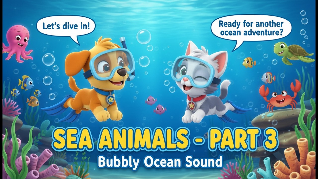 Sea Animals Part 3 🌊 | Learning Videos for Kids | Tiny Tales Garden