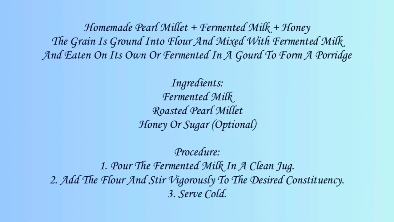 Pearl Millet Delight: Enjoying the Fusion of Fermented Milk and Honey