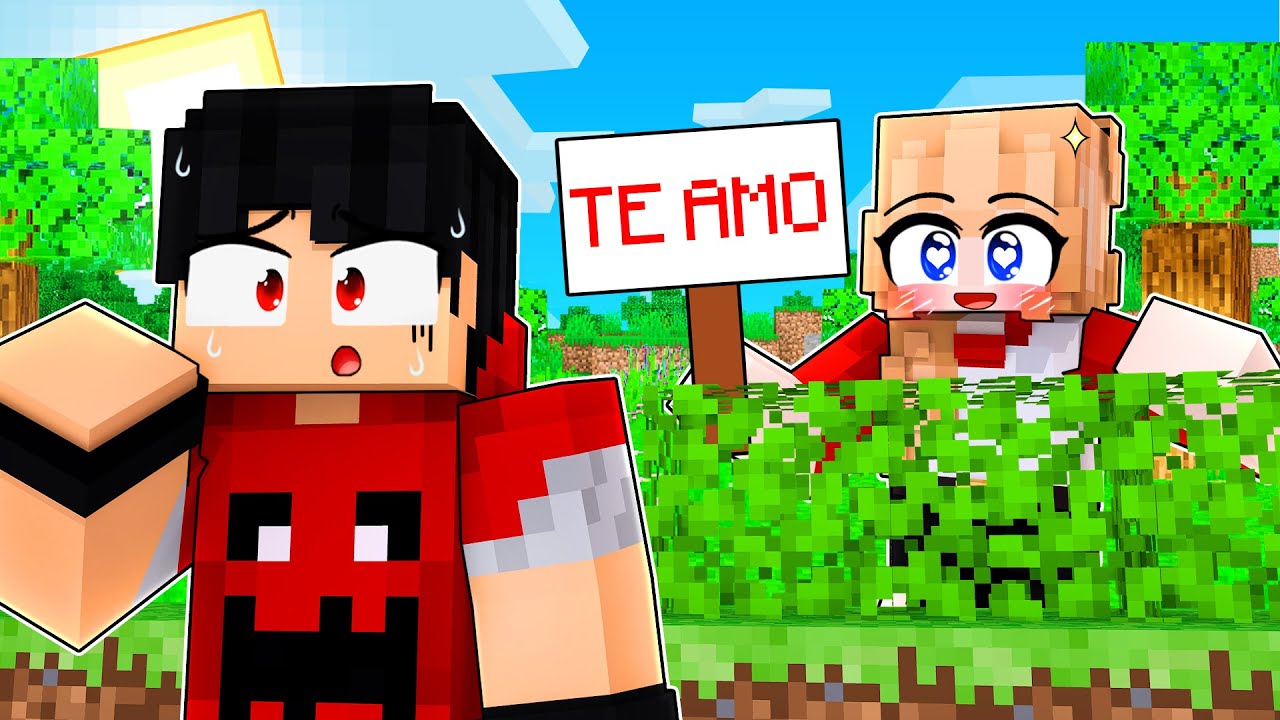 P3DRU tem uma CRUSH PERSEGUIDORA no Minecraft
