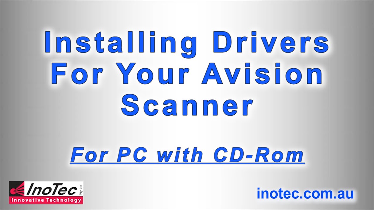 Installing Drivers & Connecting your Avision Scanner - PC with CD-Rom