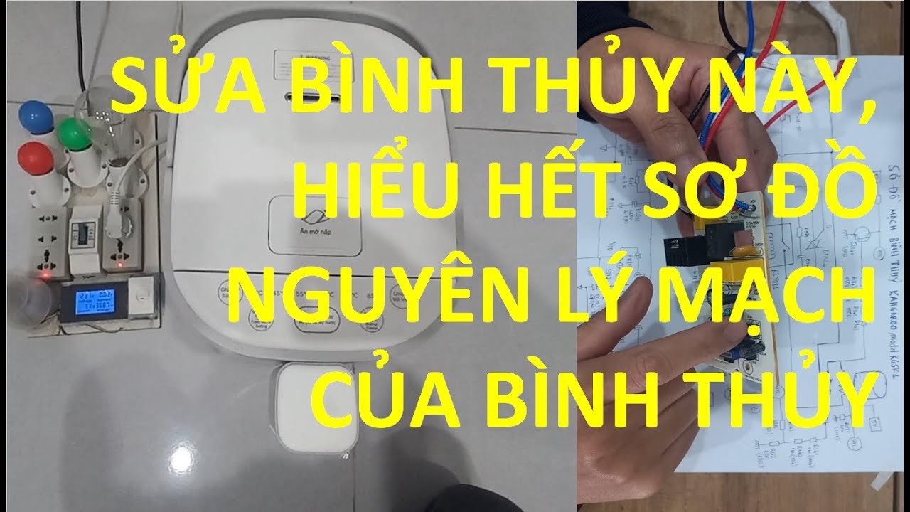 Sửa lỗi không nóng loại bình thủy Kangaroo này thì hiểu hết được nguyên lý mạch các bình thủy