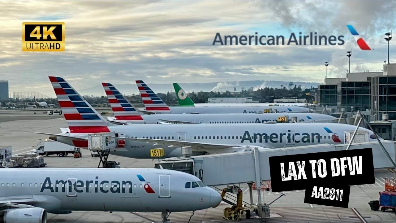 AMERICAN AIRLINES B777-200 AA2811 First Class - Los Angeles to Dallas Fort Worth (4K)