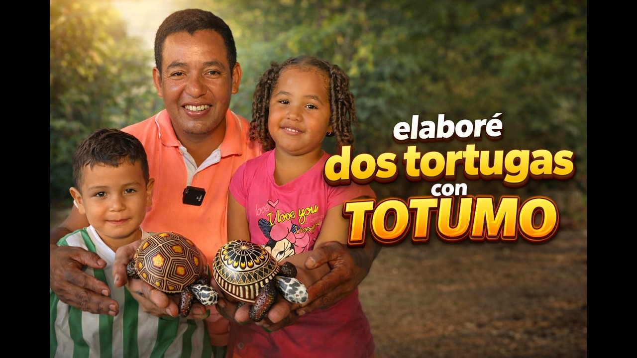 Un niño llego a mi taller para que le elaborara un par de tortugas con totumo