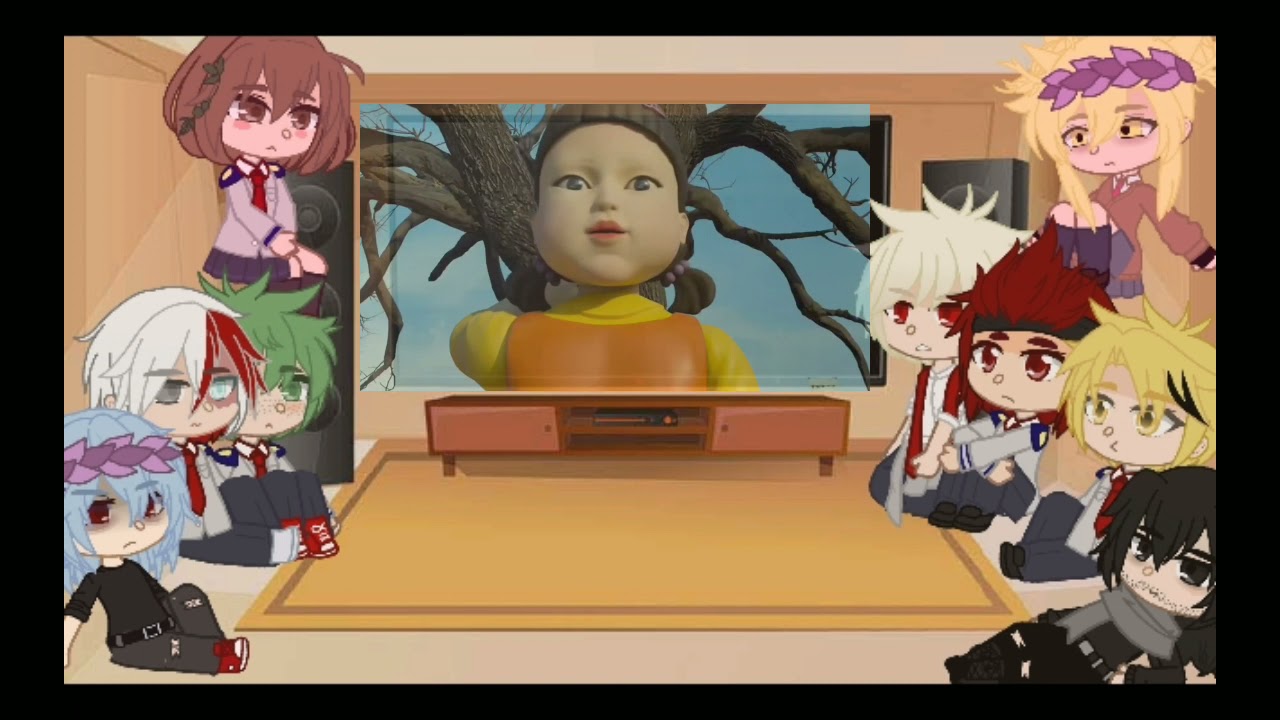 Bnha reacciona al juego del calamar 🐙✨|| gracias por los 234 suscriptores❤️|| TdDk💚🤍❤️ y KrBk🧡❤️