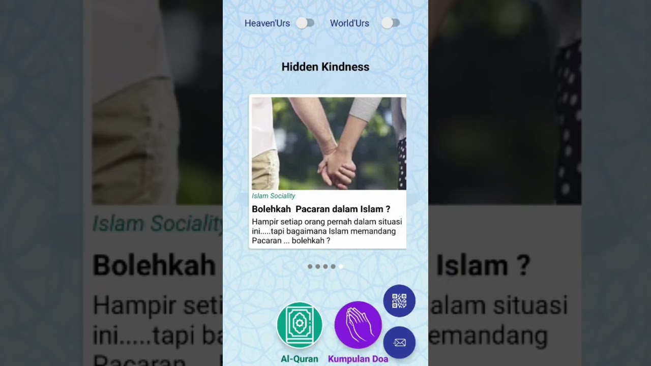 Cara membuka fitur Hidden Kindness pada aplikasi HeavenIsYours