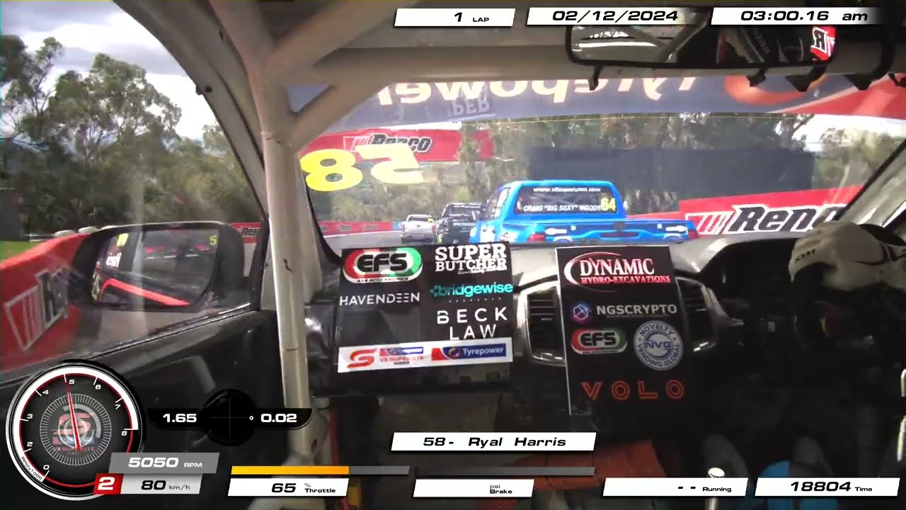 Bathurst V8 Superute INCAR FOOTAGE Ryal Harris