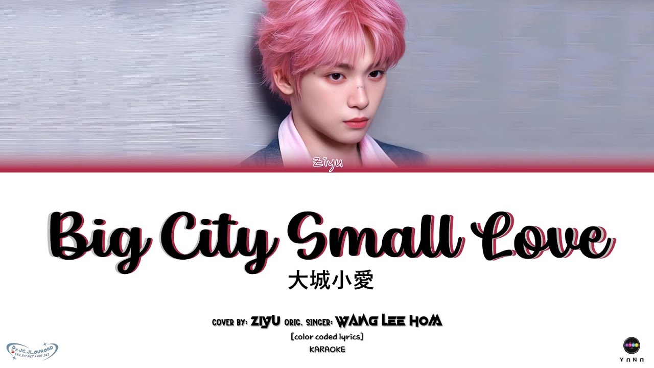 【KARAOKE】[Cover] Big City Small Love 大城小爱 (Dàchéng xiǎo ài)-Ziyu 梓渝 [Chi_Rom_Eng](Color Coded)lyrics