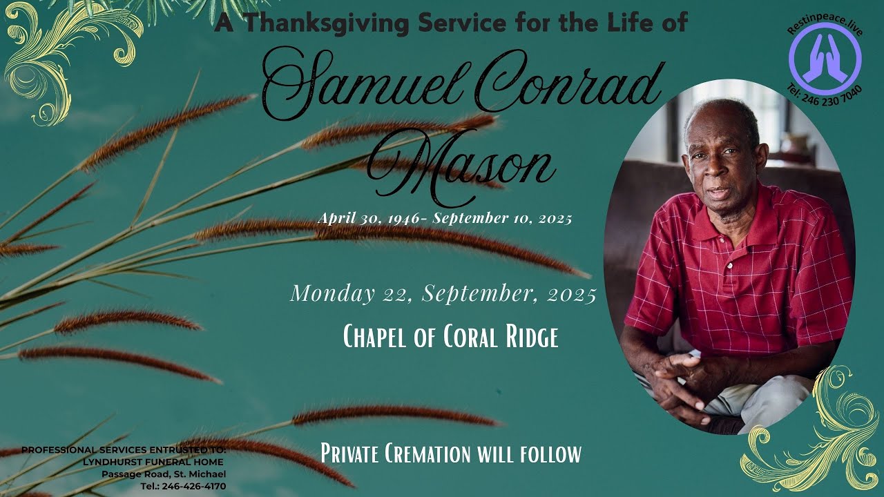 Live Stream of Funeral Service for Samuel Conrad Mason