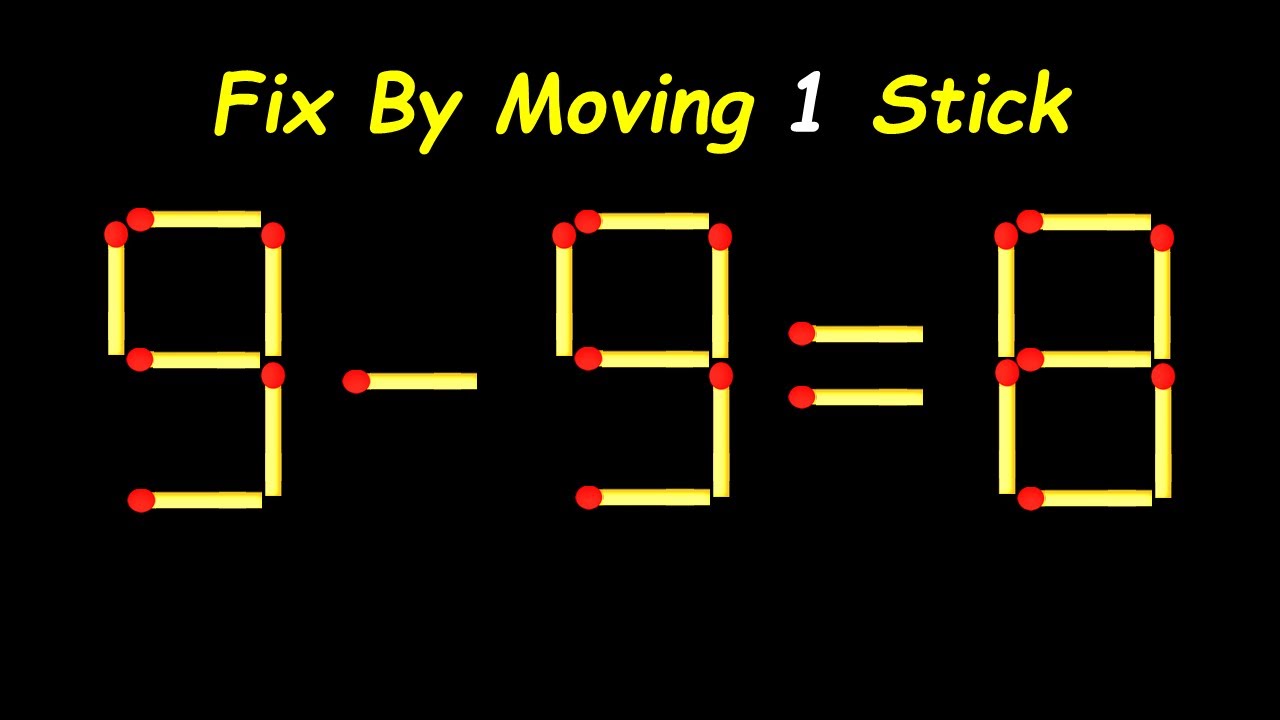 Mind-Blowing Matchstick Puzzle – Move 1 Stick to Win!