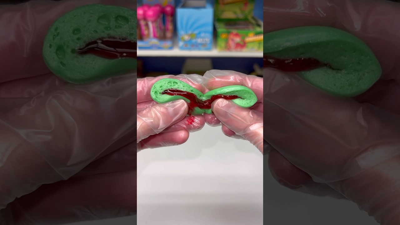 Watermelon Splash Gummy! 🍉💦 #candy #asmr
