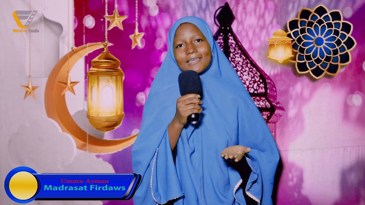Sauti aadhim ya Ummu Ayman at MAISHA STUDIO & TV akisoma Nasheed