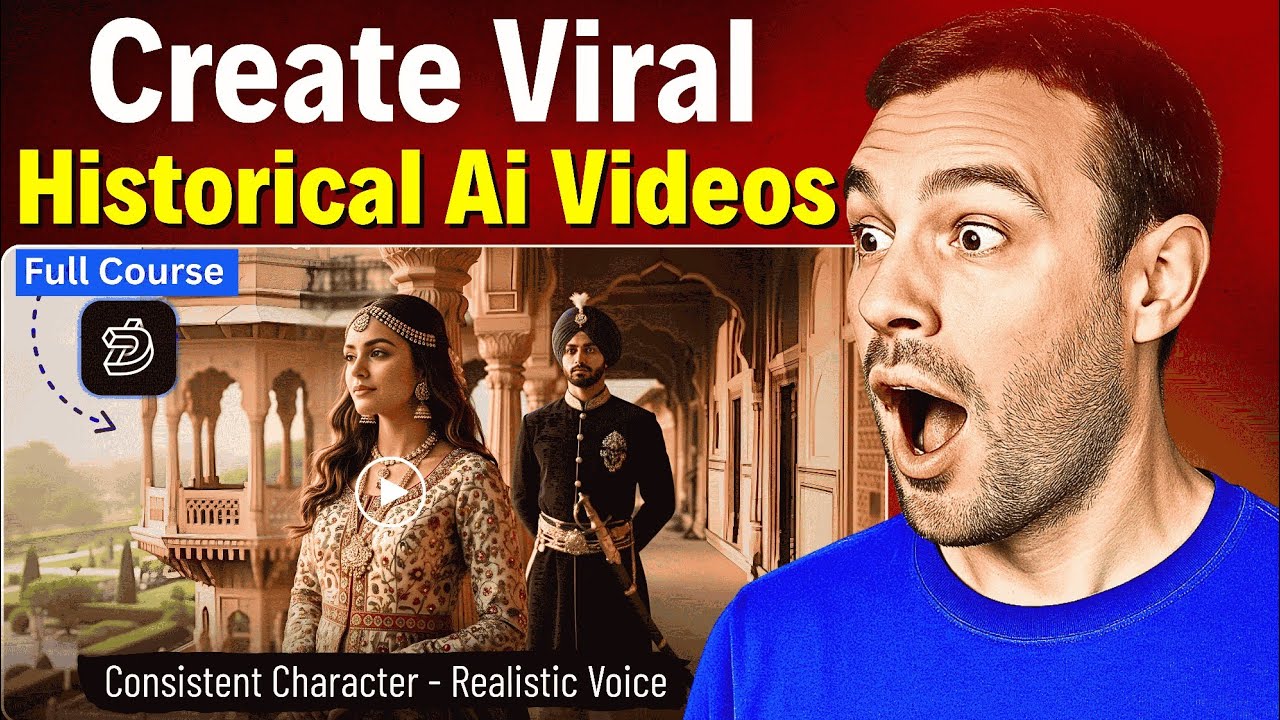 Create Viral Historical AI Videos | Long AI Story Video Kaise Banaye (Full Course) DreamVid Tutorial