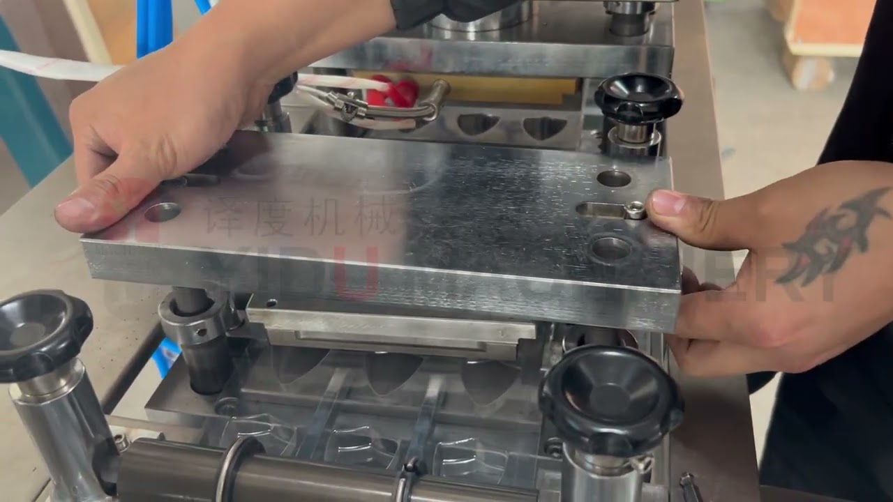 Installing the Tear Line Molds DPP-150 Blister Packing Machine for Liquid