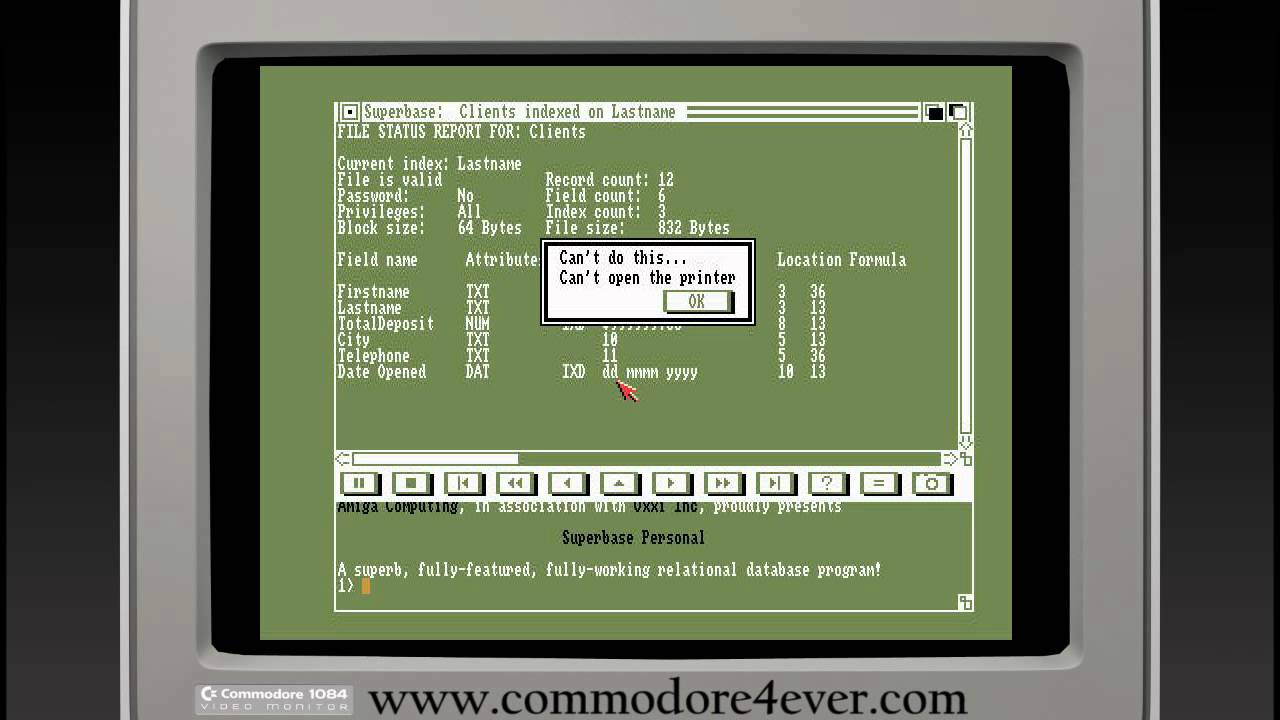 SuperBase Personal - Commodore Amiga database software