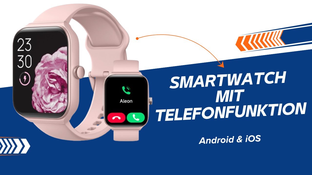 TOOBUR Smartwatch mit Telefonfunktion 📱 | 1.95" Fitnessuhr 🏃‍♀️ Herzfrequenz, Schlaf, Schrittzähler