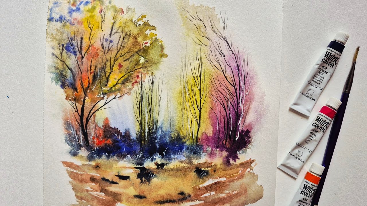 This Watercolor Trick Turns Any Scene Into a Dream! 🌄✨