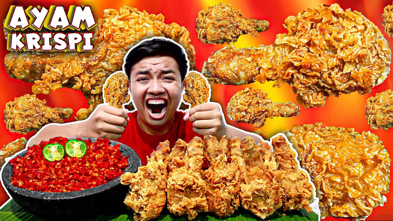 MUKBANG AYAM CRISPY PEDAS COCOL CABE RAWIT | ASMR AYAM CRISPY