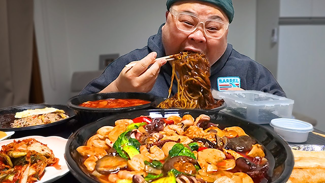 중식이 땡길 때! 간단하게 짜장, 짬뽕, 볶음밥, 팔보채 먹방│Chinese Food Mukbang Eatingshow