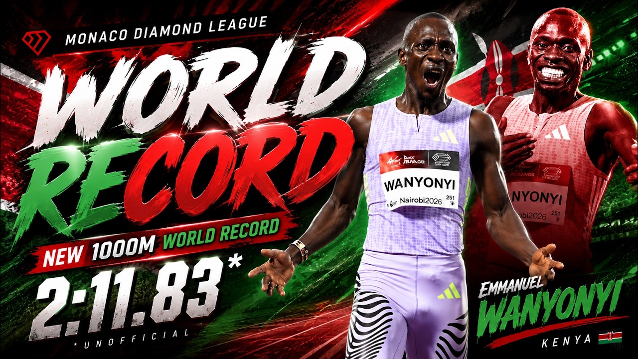 NEW 1000m WORLD RECORD| Emmanuel Wanyonyi BREAKS 27-Year World Record| Monaco Diamond League2026