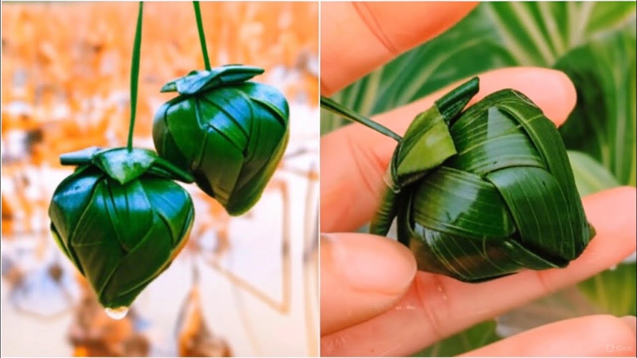 Palm Leaf Craft 🌴 | Easy Handmade Decoration Idea @AMSCHOOL_Official #leafart #leavescraft #diy 
