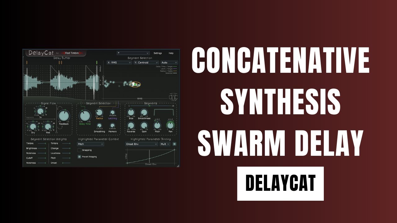 Concatenative Synthesis Swarm Delay with DelayCat