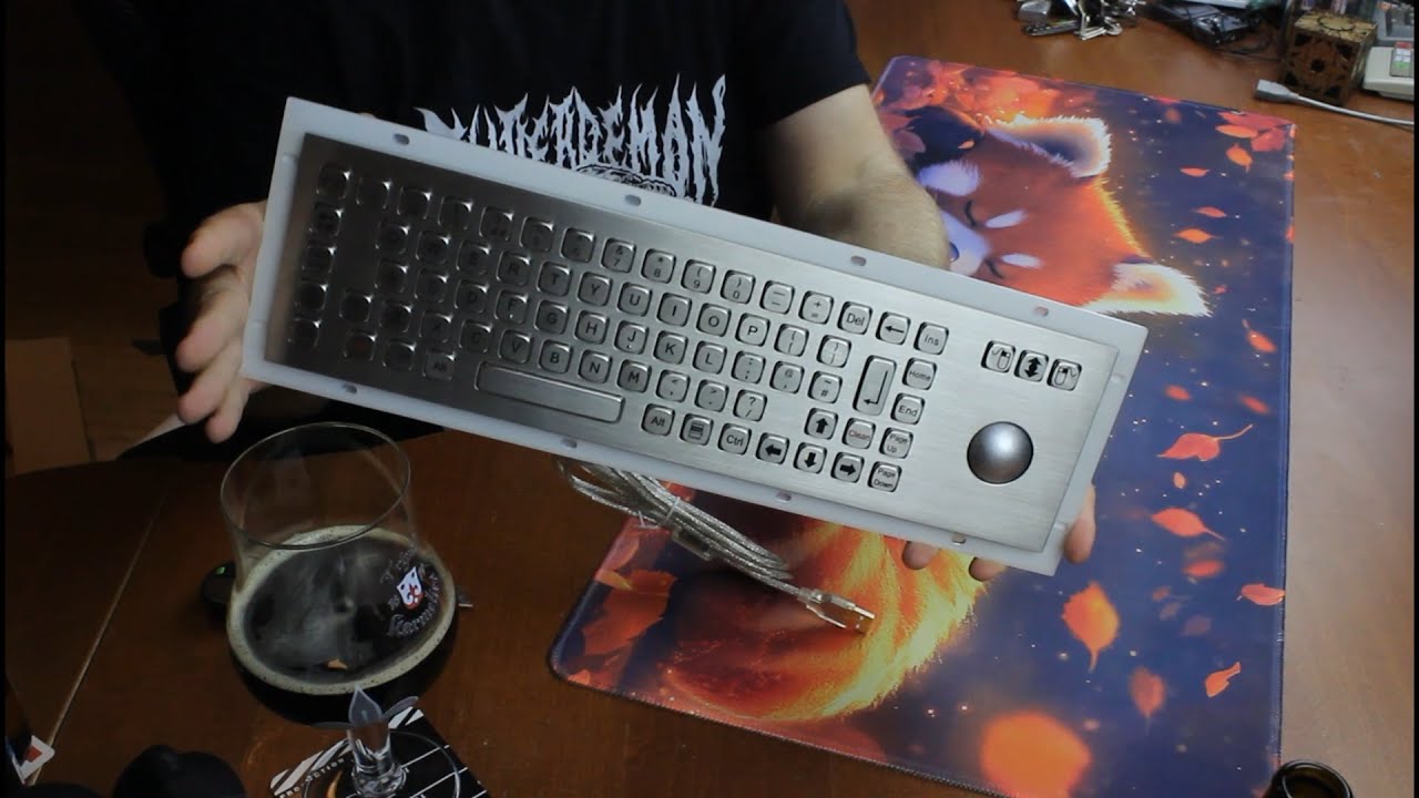 Unboxing a ruggedised, "vandal-resistant" full metal kiosk keyboard