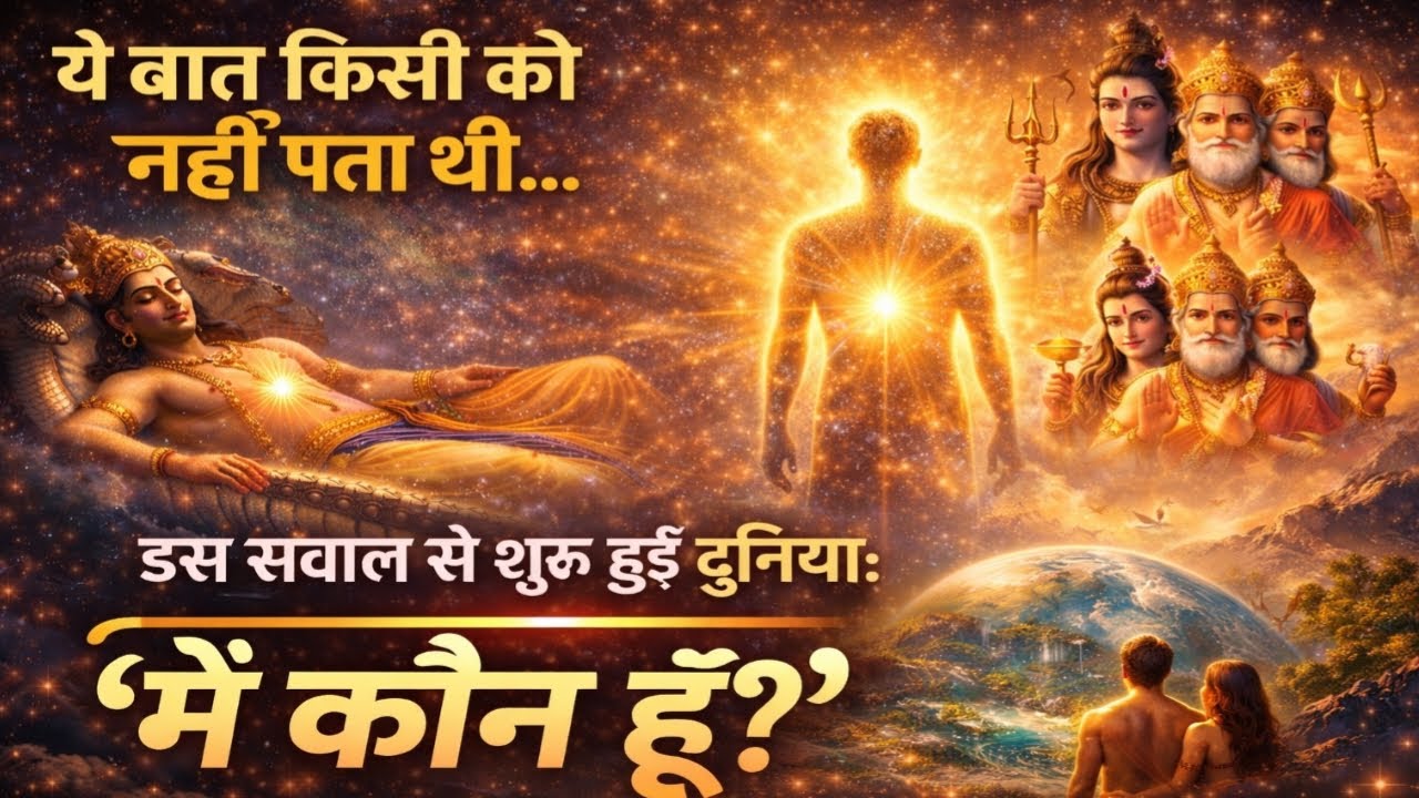 दुनिया की शुरुआत एक ऐसे सवाल से हुई,जिसे कोई नहीं जानता था — “मैं कौन हूँ?”#ai #bhakti #trending 
