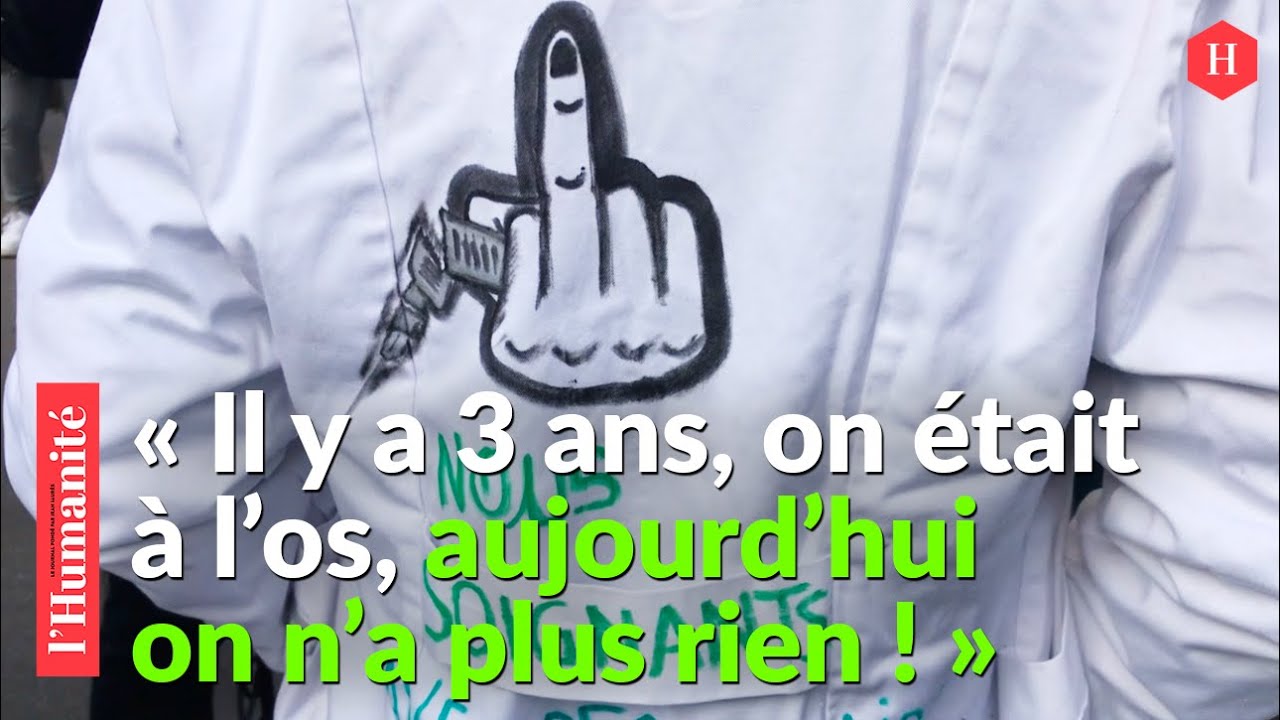 Manifestation des personnels de santé à Paris pour exiger 