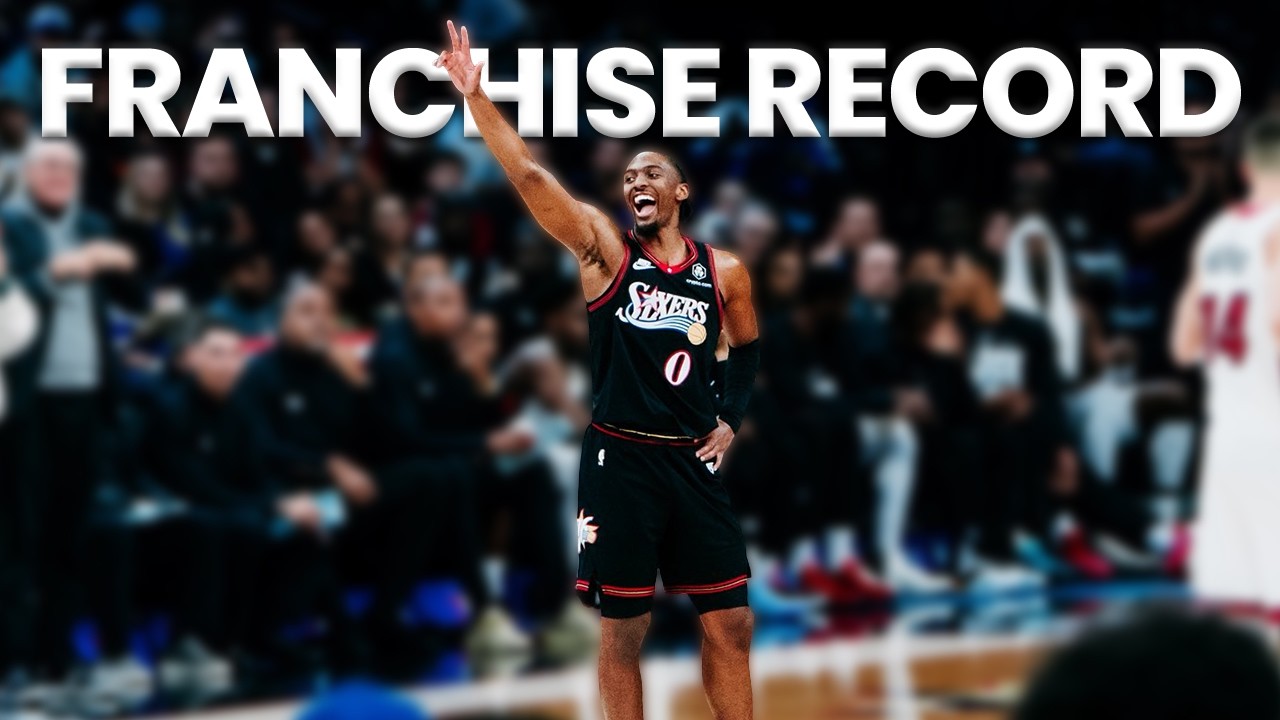 WATCH: Tyrese Maxey Sets Sixers FRANCHISE RECORD for Total Threes Passing Allen Iverson