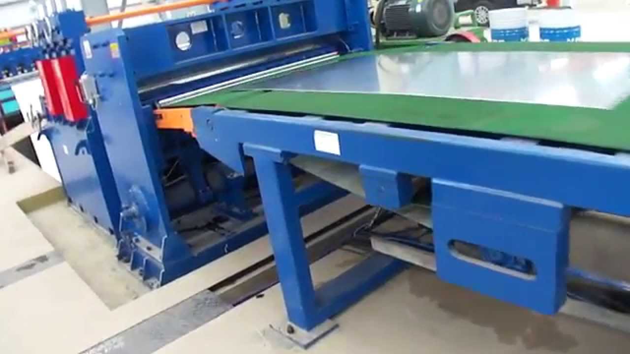 Linea de corte y planchado de laminas de acero en bobinas 1600 x 2,5mm