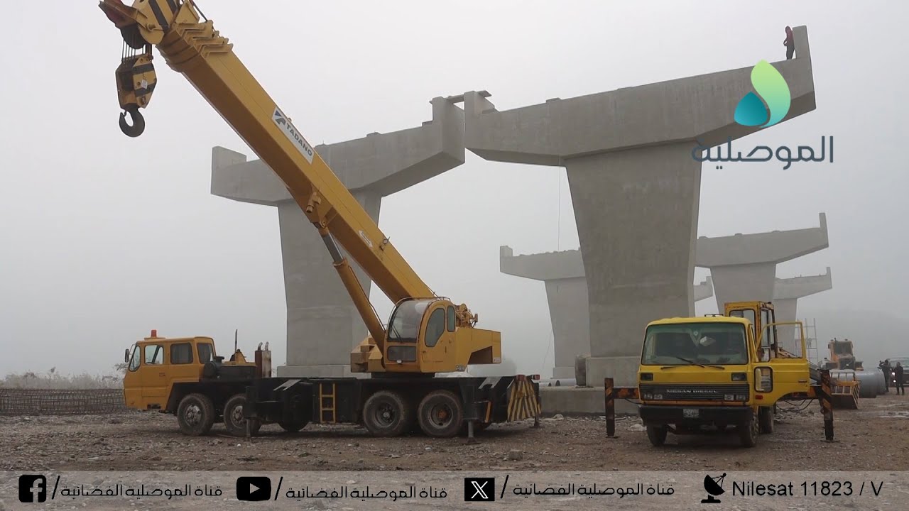 محافظ نينوى يتفقد سير العمل بمشروع إنشاء الجسر السادس والطريق الحولي ويؤكد ان نسبة الانجاز بلغت 50%