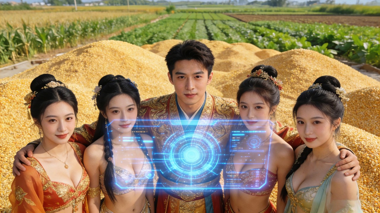 [Multi SUB] （全集）他带着4个美女穿越到古代，本以为会饿死，没想到绑定攻略系统，只要美女开心，要啥有啥！从此粮食爆满仓，富可敌国，逆袭成皇帝！#最火短剧推荐 #短剧全集 #精彩大陆短剧