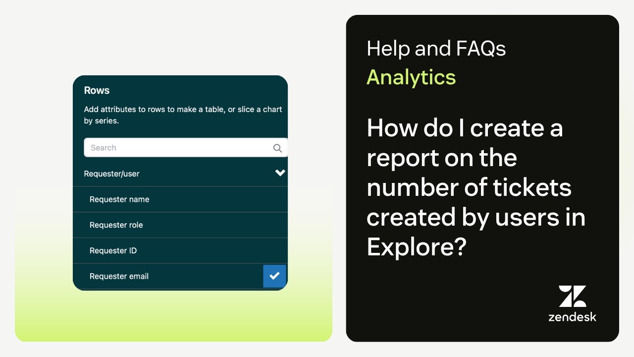 How do I create a report on the number of tickets created by users in Explore?