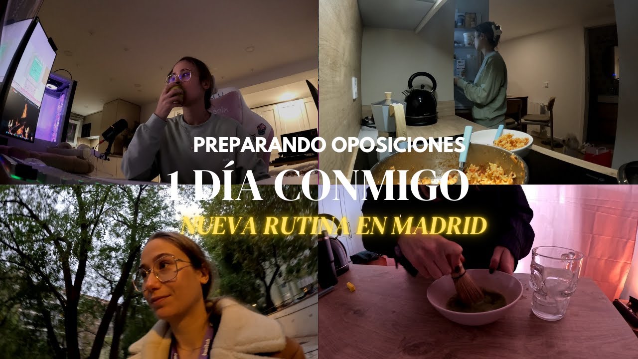 ¡Así es mi nueva rutina en Madrid! 💻🌸 Organización y disciplina al máximo preparando oposiciones 📖👻🎃